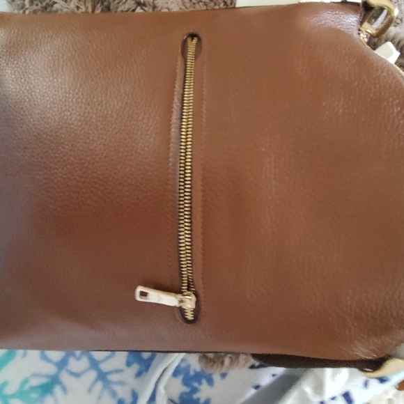 NWT Coach Tan Leather Crossbody Bag - Picture 6 of 11